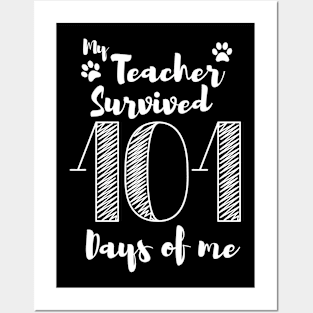 My Teacher Survived 100 Days Of Me, 100 Magical Days, 100 Days Of School, Teacher Life, Teacher Appreciation, Teacher Gifts Posters and Art